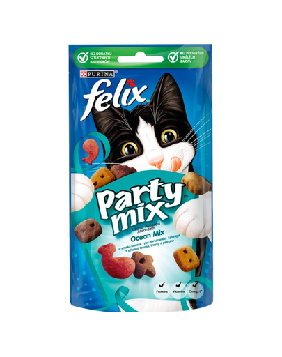 FELIX Party Mix Ocean Recompense cu peste pentru pisici 8x60g Felix imagine 2022