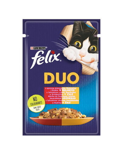 FELIX Duo Hrana umeda pentru pisici adulte si sterilizate 85 g Felix imagine 2022