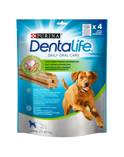 PURINA Dentalife Large recompense denatre pentru caini adulti de rase mari 6x142g (24 buc)