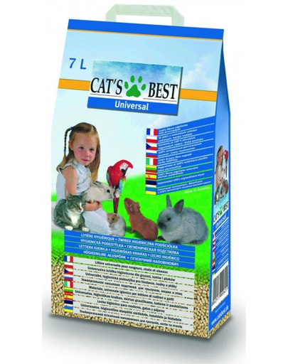 JRS Cat\'S Best Universal Asternut igienic universal pentru pisici si alte animale de companie 7L (4 kg) + lopatica pentru litiera GRATIS