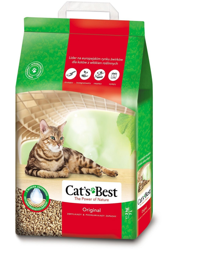 JRS Cat\'s Best Eco Plus Asternut natural pentru litiera 7 L (3 kg) + lopatica pentru litiera GRATIS