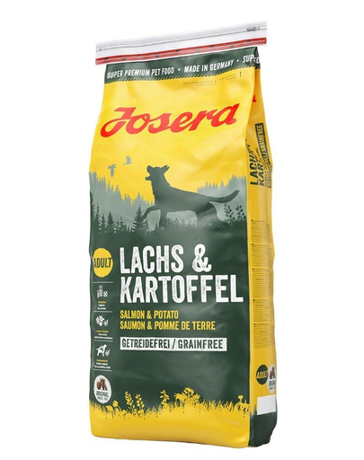 JOSERA Lachs & Kartoffel hrana fara cereale pentru caini adulti, cu somon si cartofi 15 kg + geanta GRATIS