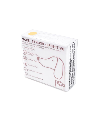 TICKLESS Mini Dog Dispozitiv cu ultrasunete anti-capuse si purici, pentru caini de rase mici, auriu