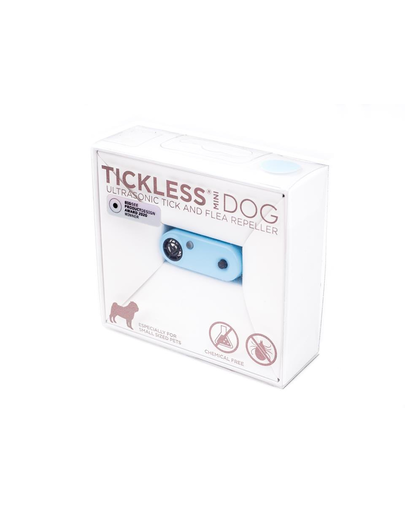 TICKLESS Mini Dog Dispozitiv cu ultrasunete anti-capuse si purici, pentru caini de rase mici, Baby Blue fera.ro imagine 2022