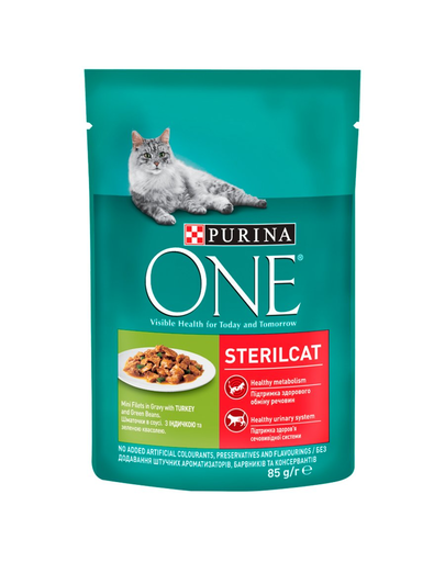 PURINA ONE Sterilcat Hrana umeda pentru pisici sterilizate, cu peste 85g