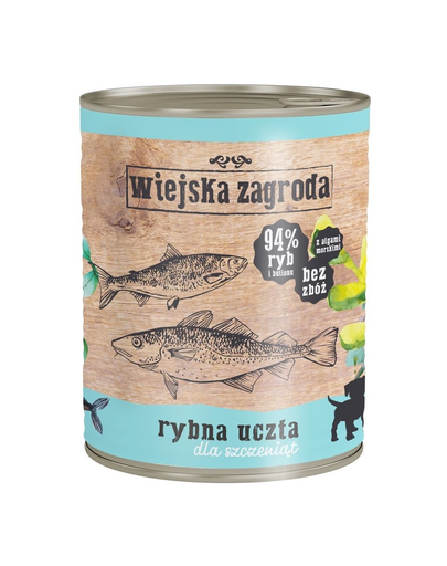 WIEJSKA ZAGRODA Junior hrană umedă fără cereale, cu pește 800 gr 800