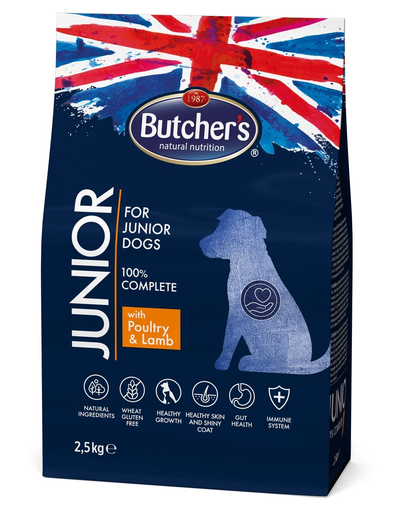 BUTCHER’S Functional Junior Dog hrana uscata caini juniori, pui si miel 2,5kg  25kg) imagine 2022