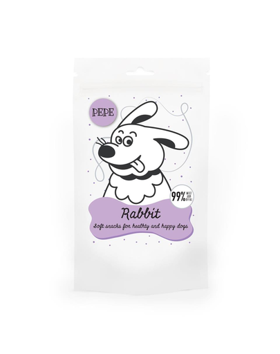 PAKA ZWIERZAKA PEPE Mini Chunkies Rabbit Recompense pentru caini, cu iepure 80 g câini