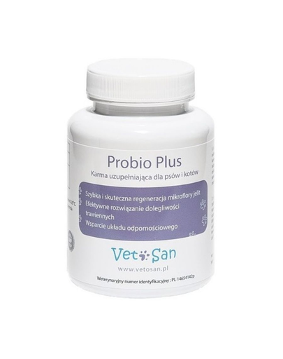 VETOSAN PROBIO Plus Supliment pentru probleme digestive ale câinilor și pisicilor 60 tablete Fera
