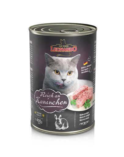 LEONARDO Quality Selection hrana umeda pentru pisici, bogata in carne de iepure 400 g