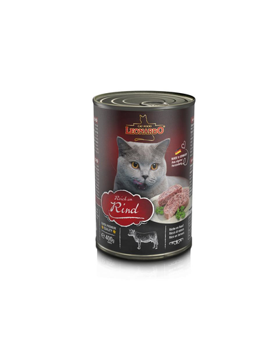 LEONARDO Quality Selection hrana umeda pentru pisici, bogata in carne de vita 400 g