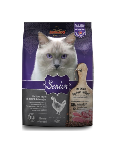 LEONARDO Senior hrana uscata pentru pisici senior, cu pui 0,4 kg