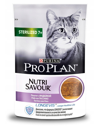PURINA PRO PLAN Sterilised hrana uscata pisici sterilizate cu varsta 7+, carne de curcan 24 x 85 g fera.ro imagine 2022