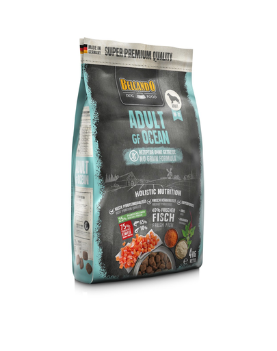  BELCANDO Adult Grain Free hrana uscata pentru cainii sensibili, cu pesti de ocean, talie M-XL, 4 kg 