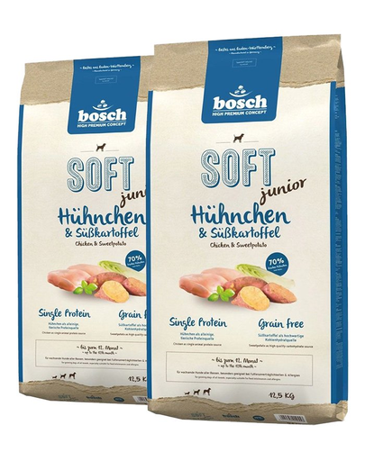 BOSCH Soft Junior Hrana uscata cu pui si cartofi dulci pentru cainii junior 25 kg (2 x 12,5 kg) 125 imagine 2022