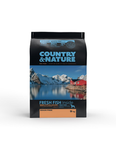 Country&Nature Ocean White Fish Recipe Hrana uscata caini adulti talie medie/mare, cu peste 9 kg adulti