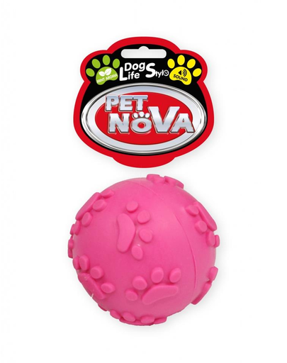 PET NOVA DOG LIFE STYLE Ball Jucarie cu sunet, roz, aroma de menta, 6cm Fera