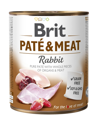 BRIT Pate & Meat Rabbit, cu iepure 800 g