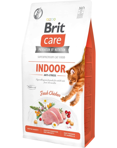 BRIT Care Cat Grain-Free Indoor Anti-Stress hrana uscata pisici, hipoalergenica, fara cereale 7 kg