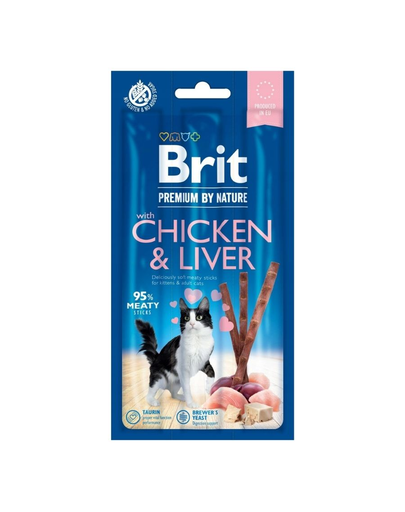 BRIT Premium by Nature Cat Sticks Chicken&Liver Recompense pisici adulte, cu pui si ficat 15 g Fera