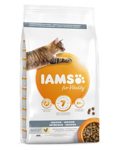 IAMS For Vitality Indoor hrana uscata pisici adulte indoor, cu pui 3 kg Fera