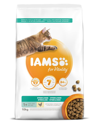 IAMS for Vitality Hrana uscata pentru pisici sterilizate, cu pui 10 kg fera.ro imagine 2022