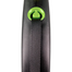 FLEXI Black Design lesa automata cu sir pentru caini, verde, marimea M, 5 m