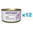 KATTOVIT Feline Diet Sensitive Turkey hrana umeda dietetica pentru pisici cu intolerante, alergii alimentare, curcan 12 x 85 g