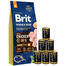 BRIT Premium By Nature Junior Medium M 15 kg + hrana cu pasare 6x1240 g