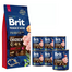 BRIT Premium By Nature Hrana uscata pentru cainii adulti de talie mare 15 kg + 6 x 800 g hrana umeda BRIT