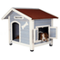 TRIXIE Natura Dog Kennel With Saddle Roof M 91 × 80 × 80 cm cușcă albastru deschis / alb