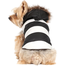Doggy Dolly Geacă cu glugă de blană, negru/alb, XXL 36-38 cm/56-58 cm