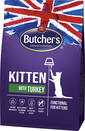 BUTCHER'S Functional Kitten Hrana uscata pisoi, cu curcan 800 g