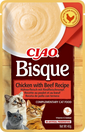 INABA CIAO Bisque Supa crema pentru pisici, cu pui si vita 40g