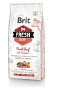 BRIT Fresh Puppy Large Bones&Joints 12 kg hrana uscata caini juniori talie mare, vita si dovleac