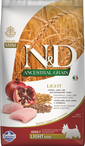 FARMINA N&D Ancestral Grain Ancestral Dog light chicken & pomegranate Hrana caini talie mica, cu pui si rodie 2,5 kg