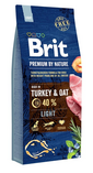 BRIT Premium By Nature Light Turkey and Oat 15 kg curcan si ovaz, hrana mentinere greutate caini