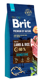 BRIT Premium By Nature Sensitive Lamb hrana uscata caini adulti cu tract digestiv sensibil, cu miel 15 kg