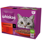 WHISKAS Adult hrana umeda plicuri 12x85 g pentru pisici Classic Meals carne de vita, pui, miel, pasare in sos